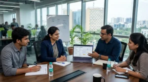 Android App Development Services in Hyderabad — Innoit Labs team discussing project engagement models