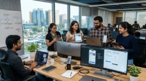 Hybrid App Development Company in Hyderabad — Innoit Labs team building a cross-platform mobile application