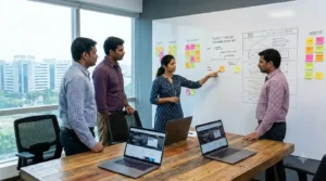 Web Design Services in Hyderabad — Innoit Labs team reviewing a website design engagement